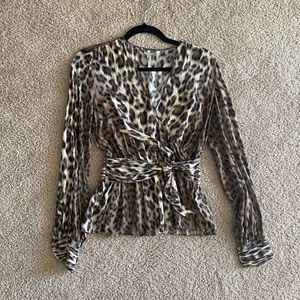 Joie Cheetah Wrap Top